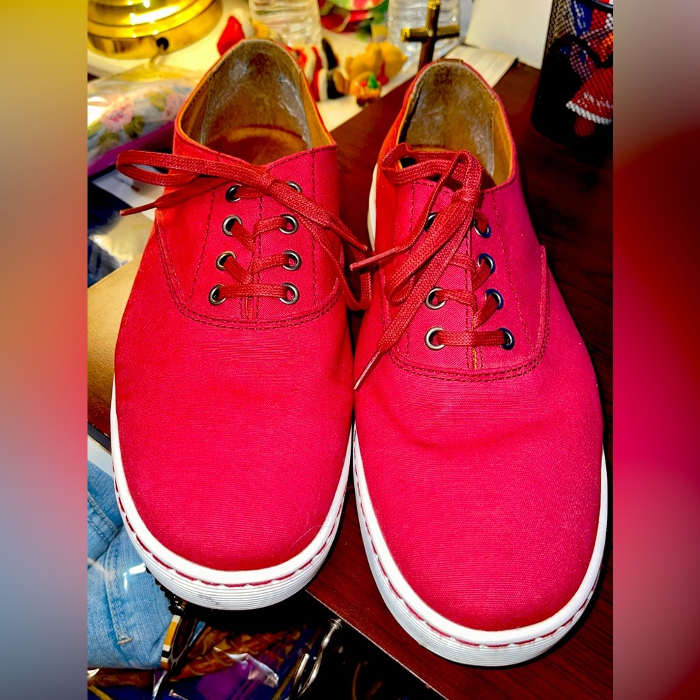 EUC Men’s Dr. Martens Red Sneakers. Size 11M